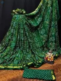 Bandhej Silk Saree