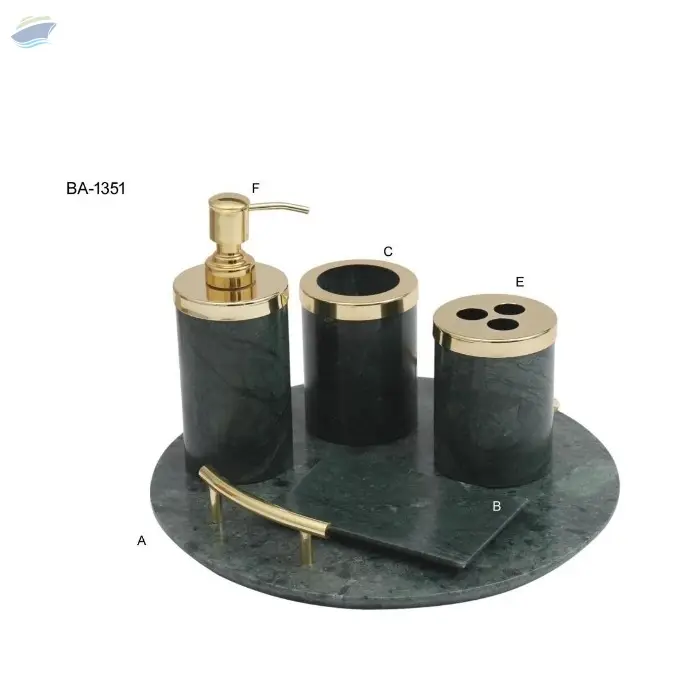 Green Marble Bath Set