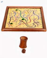 Wooden Snake Ladder Game