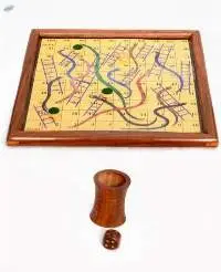 Wooden Snake Ladder Game