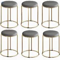 18 Inch Round Leather Coffee Shop Bar Chairs
