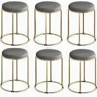 18 Inch Round Leather Coffee Shop Bar Chairs