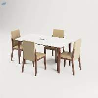 Solid Wood 4 Seater Dining Room Set