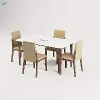 Solid Wood 4 Seater Dining Room Set