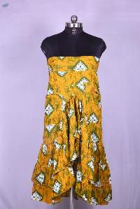 Beautiful Sanganeri Print Strap-Less Dress