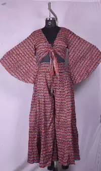 Beautiful Sanganeri Print Umbrella Dress Set