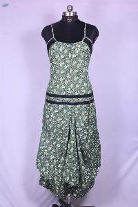 Lily Print Boothnath U Neck Long Dress