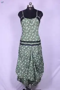 Lily Print Boothnath U Neck Long Dress