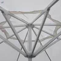 Round Patio Umbrella With Pulley Mechanism