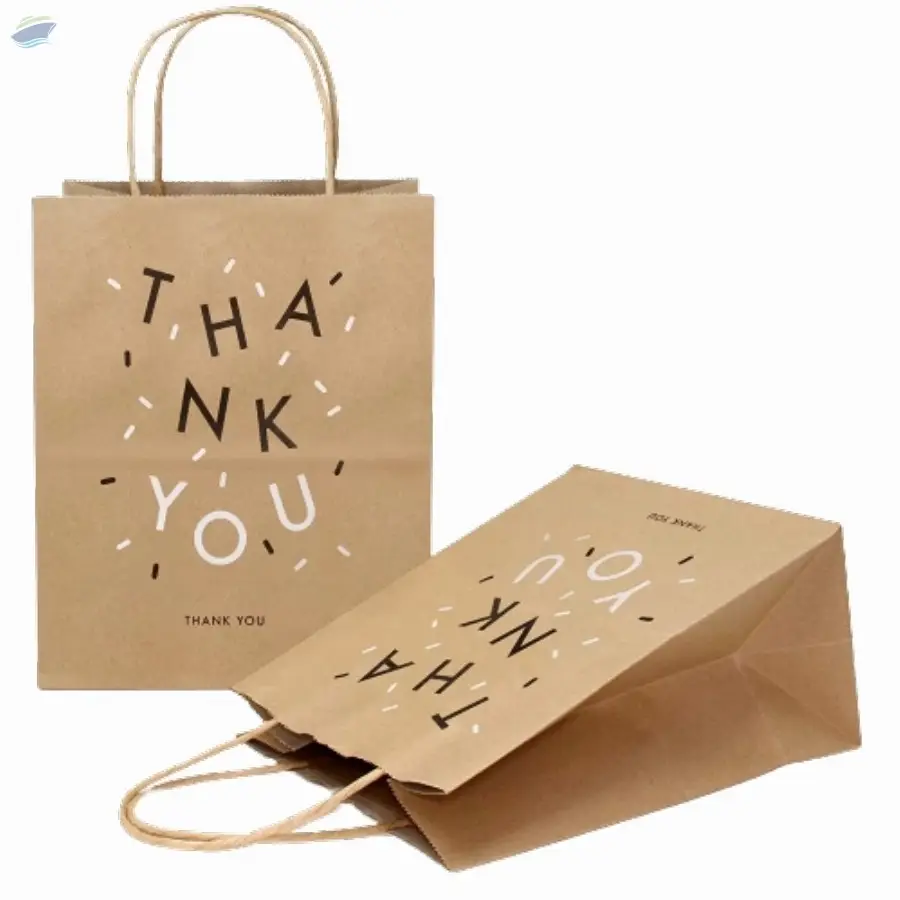 Square bottom bag printed with handle