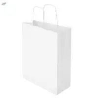 Square Bottom Bag With Handle White