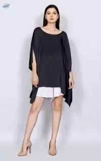 Nyla Poncho With Button