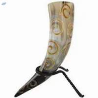 Buffalo Drinking Horn With Design