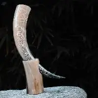 Viking Drinking Horn With Horn Stand