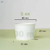 3 oz(90ml) Plain Paper Cups