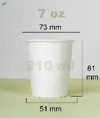 7 oz (210ml) Plain Paper Cups