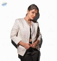 True Elegance In White Faux Silk