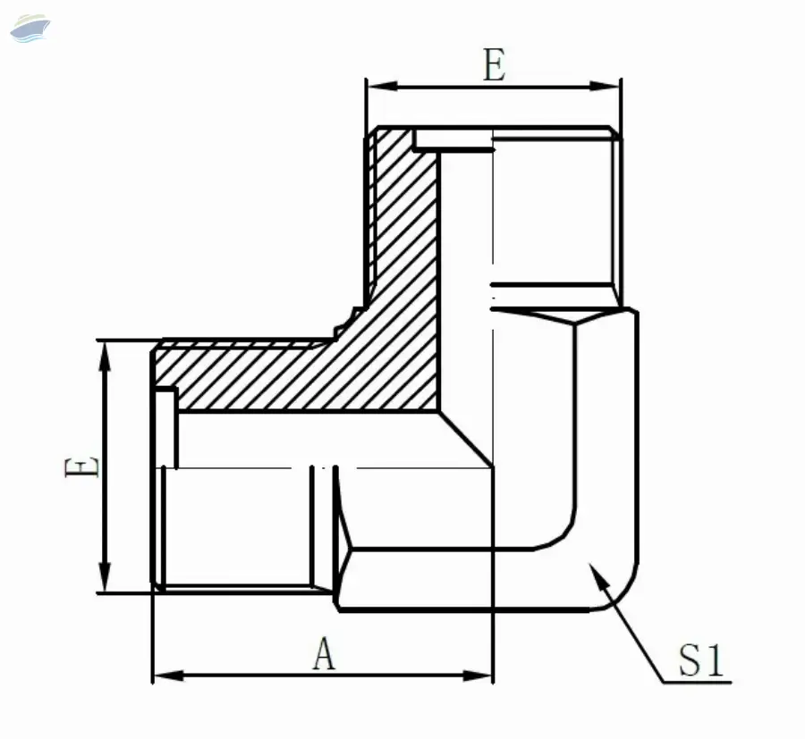 Metric Male O-ring (90 Elbow) 1E9