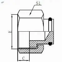 9E- Metric Female O-ring Plug