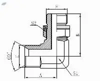 BSP MALE 60 SEAT x METRIC MALE O-RING