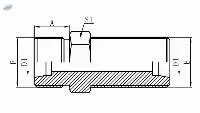 6C-METRIC MALE 24 L.T. BULKHEAD