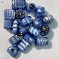 Silver Foil Glass Beads