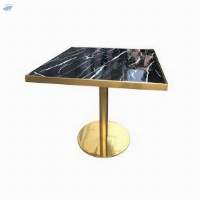 Black Square Marble Table Top