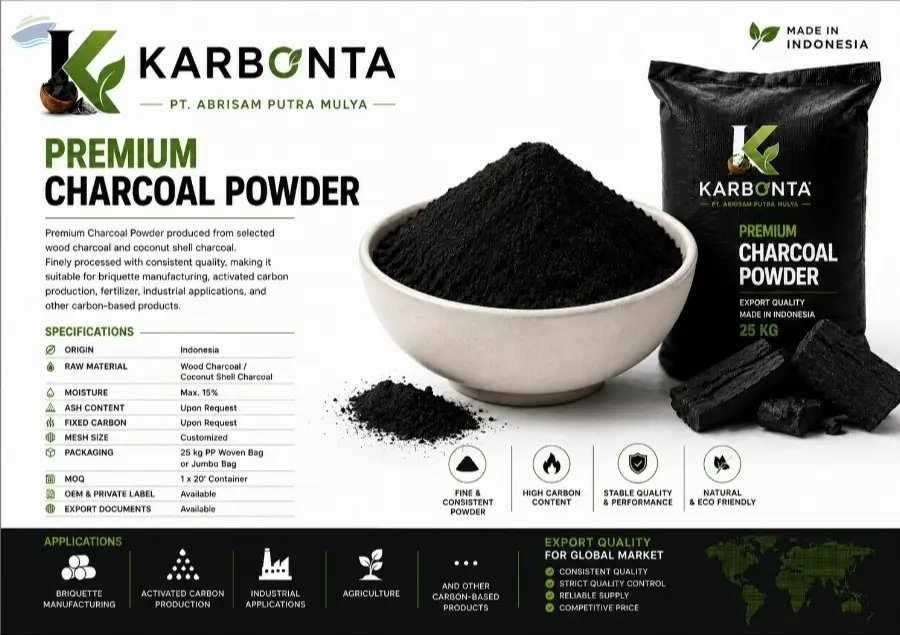 Premium Coconut Shell Charcoal Powder