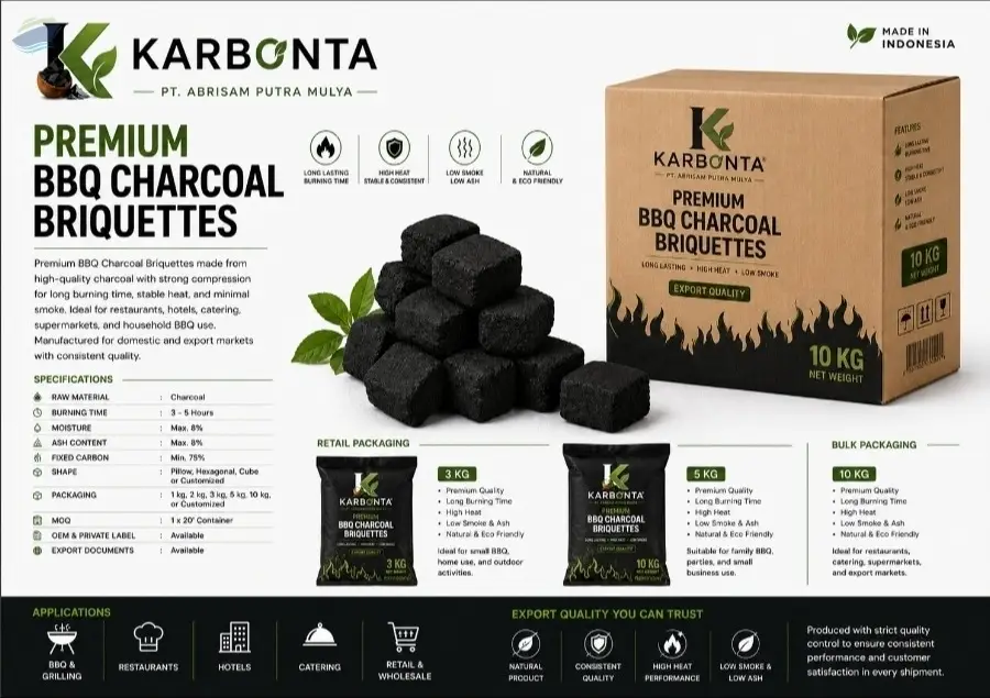 Premium Grade BBQ Charcoal Briquettes