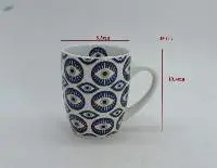 u-shape ceramic mug w spoon set