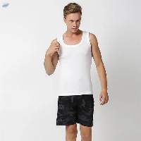 Killer Men's White Solid Vest in Pack of 2