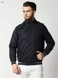 Killer Men's Navy Hooded Solid Jackets