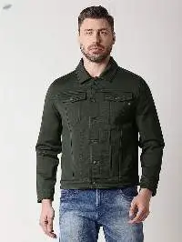 Killer Men'S Lean Fit Solid Dark Green Jackets