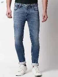 Killer Men's Light Indigo Slim Fit Solid Jeans