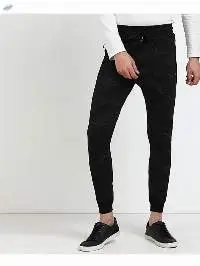 Killer Men's Cotton Black Printed Track Pant