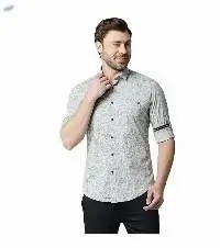 Killer Men's Slender Fit Grey Cotton Shirts