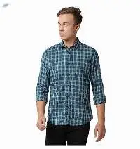 Killer Men's Petrol Blue Slender Fit Shirts