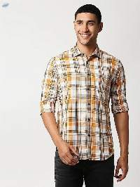 Killer Men's Mustard Slender Fit Shirts