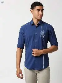 Killer Men's Blue Slender Fit Shirts