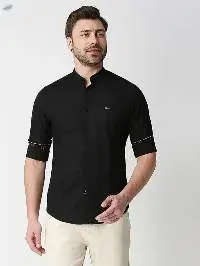 Killer Men's Slender Fit  Black Cotton Shirts