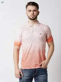 Killer Men's Slim Fit Orange Lycra T-shirts
