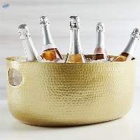 Gold Aluminum Alabaster Beverage Tube