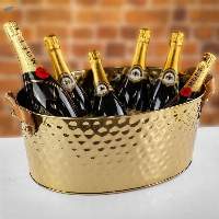 Gold Aluminum Alabaster Beverage Tube