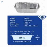 Aluminium Foil Food Containers With Paper Lid