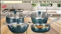 Hawkins Olive Pro Tri-ply Stainless Sets
