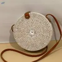 Rattan Circle Bag