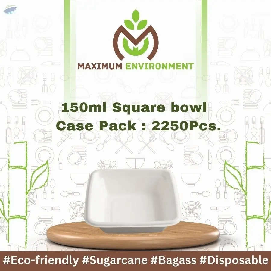 150ml Bagasse Square Bowl