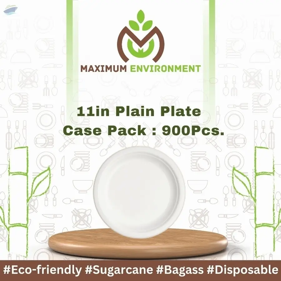 11inch Plain Bagasse Plate