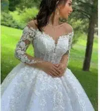 Wedding Dresses Shoulder Chiffon Pearls Beaded