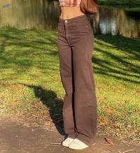 2023 Solid Color Jeans Female Pants